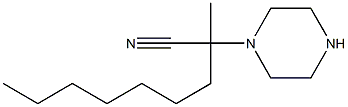 2-methyl-2-(piperazin-1-yl)nonanenitrile Struktur