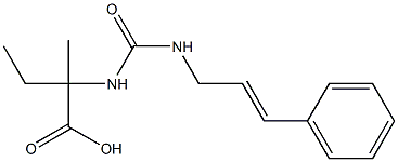 2-methyl-2-[({[(2E)-3-phenylprop-2-enyl]amino}carbonyl)amino]butanoic acid Struktur