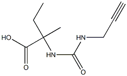 2-methyl-2-{[(prop-2-ynylamino)carbonyl]amino}butanoic acid Struktur