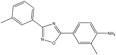 2-methyl-4-[3-(3-methylphenyl)-1,2,4-oxadiazol-5-yl]aniline Struktur