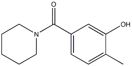 2-methyl-5-(piperidin-1-ylcarbonyl)phenol Struktur