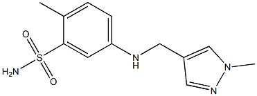 2-methyl-5-{[(1-methyl-1H-pyrazol-4-yl)methyl]amino}benzene-1-sulfonamide Struktur