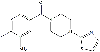 2-methyl-5-{[4-(1,3-thiazol-2-yl)piperazin-1-yl]carbonyl}aniline Struktur