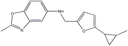 2-methyl-N-{[5-(2-methylcyclopropyl)furan-2-yl]methyl}-1,3-benzoxazol-5-amine Struktur