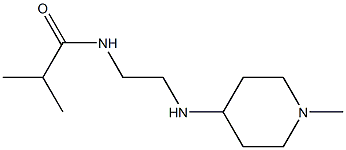 2-methyl-N-{2-[(1-methylpiperidin-4-yl)amino]ethyl}propanamide Struktur