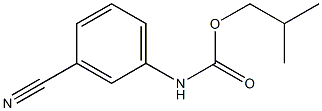 2-methylpropyl N-(3-cyanophenyl)carbamate Struktur