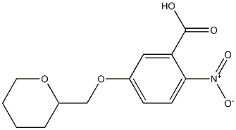 2-nitro-5-(oxan-2-ylmethoxy)benzoic acid Struktur