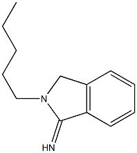 2-pentyl-2,3-dihydro-1H-isoindol-1-imine Struktur