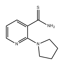 2-pyrrolidin-1-ylpyridine-3-carbothioamide Struktur