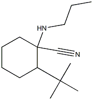 2-tert-butyl-1-(propylamino)cyclohexane-1-carbonitrile Struktur