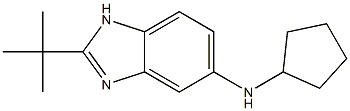 2-tert-butyl-N-cyclopentyl-1H-1,3-benzodiazol-5-amine Struktur