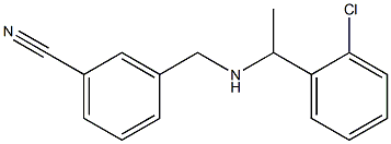 3-({[1-(2-chlorophenyl)ethyl]amino}methyl)benzonitrile Struktur