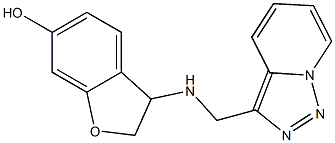 3-({[1,2,4]triazolo[3,4-a]pyridin-3-ylmethyl}amino)-2,3-dihydro-1-benzofuran-6-ol Struktur