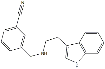 3-({[2-(1H-indol-3-yl)ethyl]amino}methyl)benzonitrile Struktur