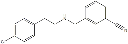 3-({[2-(4-chlorophenyl)ethyl]amino}methyl)benzonitrile Struktur