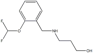 3-({[2-(difluoromethoxy)phenyl]methyl}amino)propan-1-ol Struktur