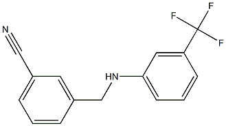 3-({[3-(trifluoromethyl)phenyl]amino}methyl)benzonitrile Struktur