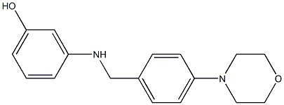 3-({[4-(morpholin-4-yl)phenyl]methyl}amino)phenol Struktur