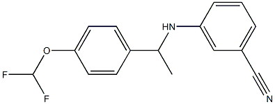 3-({1-[4-(difluoromethoxy)phenyl]ethyl}amino)benzonitrile Struktur