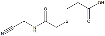 3-({2-[(cyanomethyl)amino]-2-oxoethyl}thio)propanoic acid Struktur