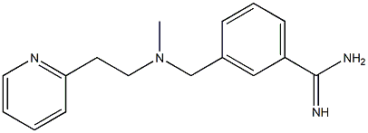 3-({methyl[2-(pyridin-2-yl)ethyl]amino}methyl)benzene-1-carboximidamide Struktur