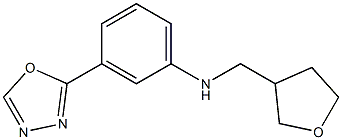 3-(1,3,4-oxadiazol-2-yl)-N-(oxolan-3-ylmethyl)aniline Struktur