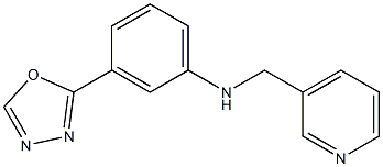 3-(1,3,4-oxadiazol-2-yl)-N-(pyridin-3-ylmethyl)aniline Struktur