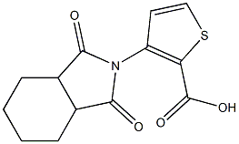 3-(1,3-dioxooctahydro-2H-isoindol-2-yl)thiophene-2-carboxylic acid Struktur