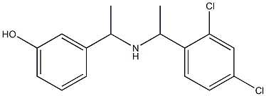 3-(1-{[1-(2,4-dichlorophenyl)ethyl]amino}ethyl)phenol Struktur