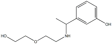 3-(1-{[2-(2-hydroxyethoxy)ethyl]amino}ethyl)phenol Struktur