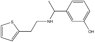 3-(1-{[2-(thiophen-2-yl)ethyl]amino}ethyl)phenol Struktur