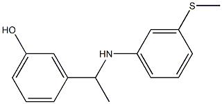 3-(1-{[3-(methylsulfanyl)phenyl]amino}ethyl)phenol Struktur