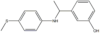 3-(1-{[4-(methylsulfanyl)phenyl]amino}ethyl)phenol Struktur