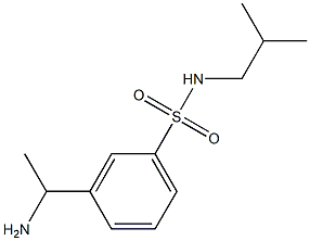 3-(1-aminoethyl)-N-(2-methylpropyl)benzene-1-sulfonamide Struktur