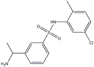 3-(1-aminoethyl)-N-(5-chloro-2-methylphenyl)benzene-1-sulfonamide Struktur