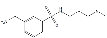 3-(1-aminoethyl)-N-[3-(dimethylamino)propyl]benzene-1-sulfonamide Struktur