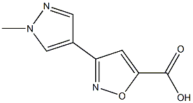 3-(1-methyl-1H-pyrazol-4-yl)-1,2-oxazole-5-carboxylic acid Struktur