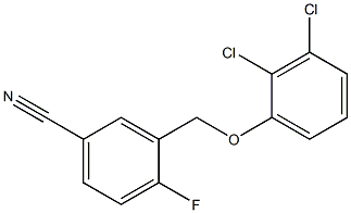 3-(2,3-dichlorophenoxymethyl)-4-fluorobenzonitrile Struktur