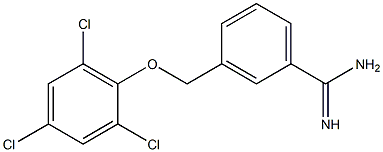 3-(2,4,6-trichlorophenoxymethyl)benzene-1-carboximidamide Struktur