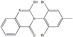 3-(2,6-dibromo-4-methylphenyl)-2-sulfanyl-3,4-dihydroquinazolin-4-one Struktur