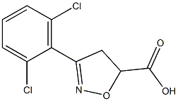 3-(2,6-dichlorophenyl)-4,5-dihydro-1,2-oxazole-5-carboxylic acid Struktur