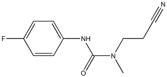 3-(2-cyanoethyl)-1-(4-fluorophenyl)-3-methylurea Struktur