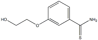 3-(2-hydroxyethoxy)benzene-1-carbothioamide Struktur