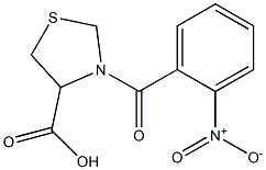 3-(2-nitrobenzoyl)-1,3-thiazolidine-4-carboxylic acid Struktur