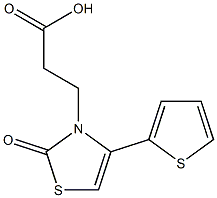 3-(2-oxo-4-thien-2-yl-1,3-thiazol-3(2H)-yl)propanoic acid Struktur