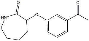 3-(3-acetylphenoxy)azepan-2-one Struktur