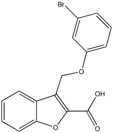 3-(3-bromophenoxymethyl)-1-benzofuran-2-carboxylic acid Struktur