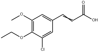 3-(3-chloro-4-ethoxy-5-methoxyphenyl)prop-2-enoic acid Struktur