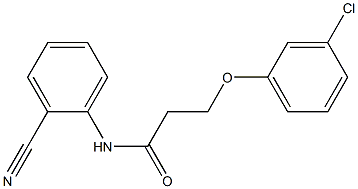 3-(3-chlorophenoxy)-N-(2-cyanophenyl)propanamide Struktur