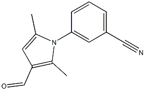 3-(3-formyl-2,5-dimethyl-1H-pyrrol-1-yl)benzonitrile Struktur